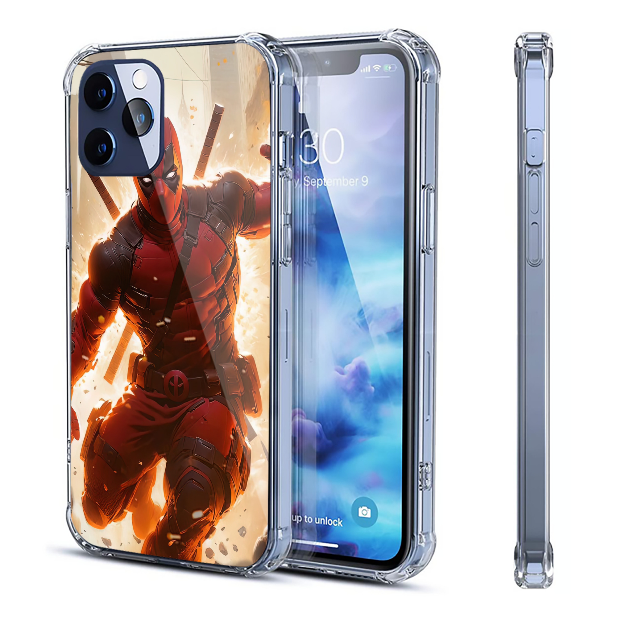 （画像用） Deadpool デッドプール 【iPhone 12シリーズ対応】透明スマホケース（クリアソフトケース）